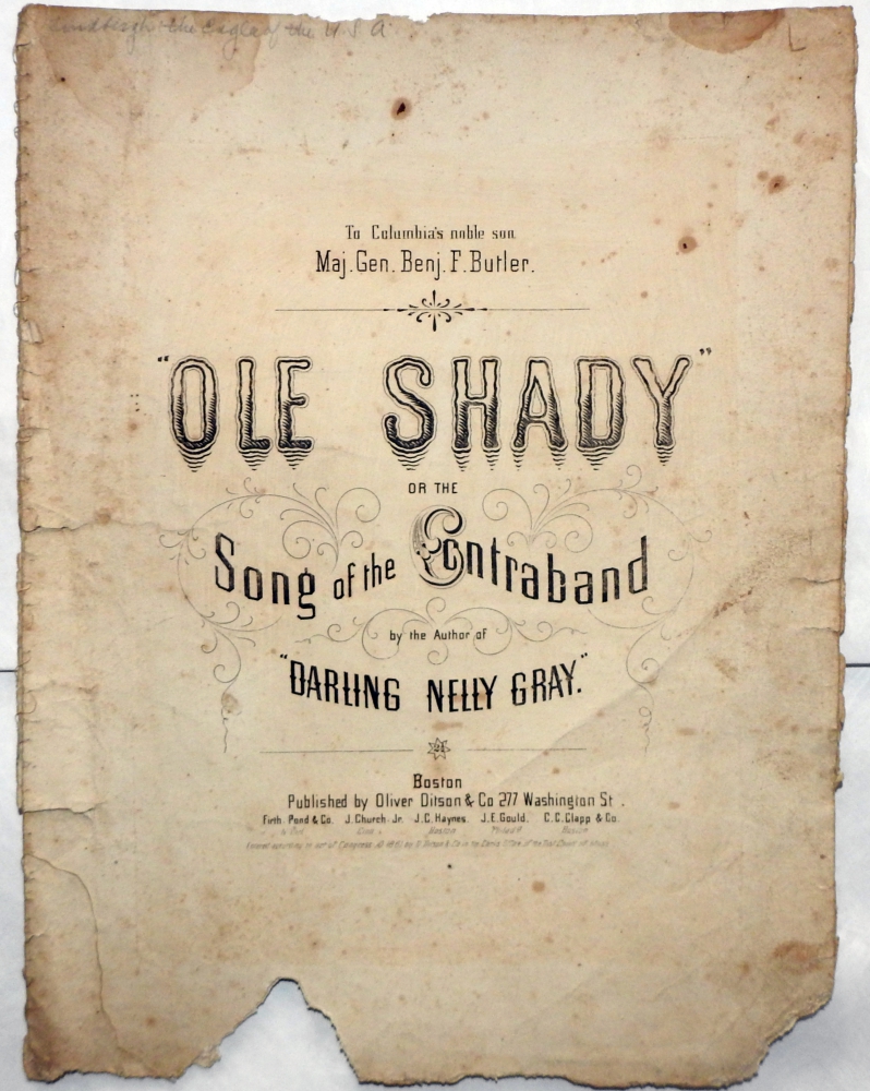 Ole Shady Or The Song Of The Contraband Sheet Music From 1861