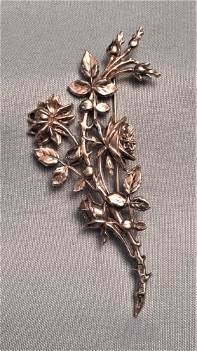 sterling roses brooch | Antiques Board