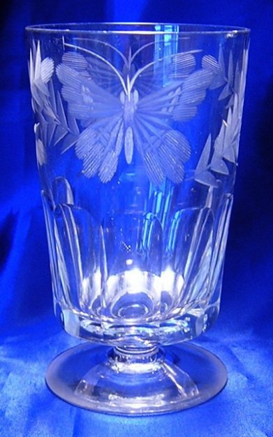 Wine Stem Cut Facet Panel Crystal Glass Engraved Butterfly -a.jpg