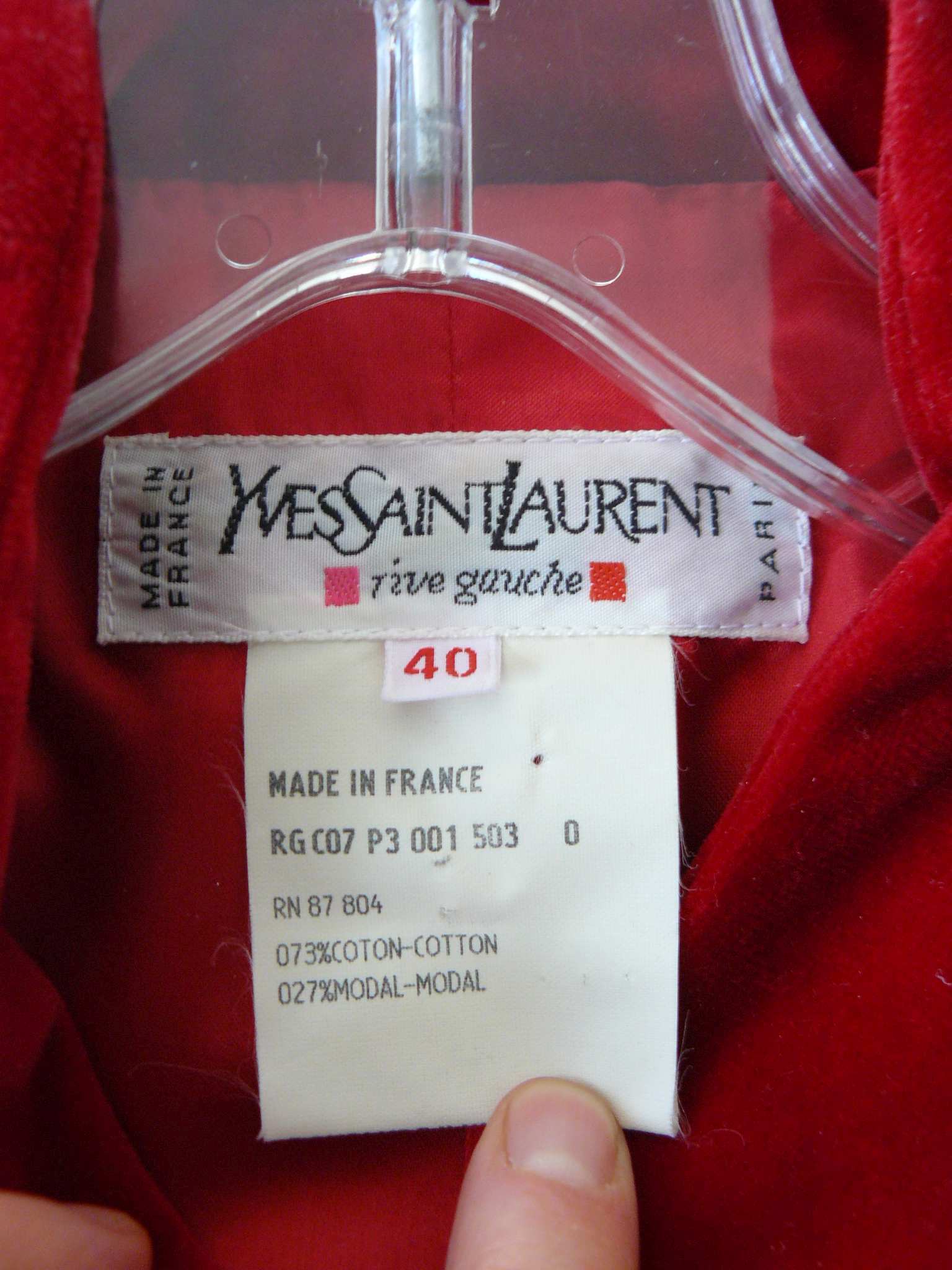 Yves Saint Laurent Label Dating and Country of Mfg