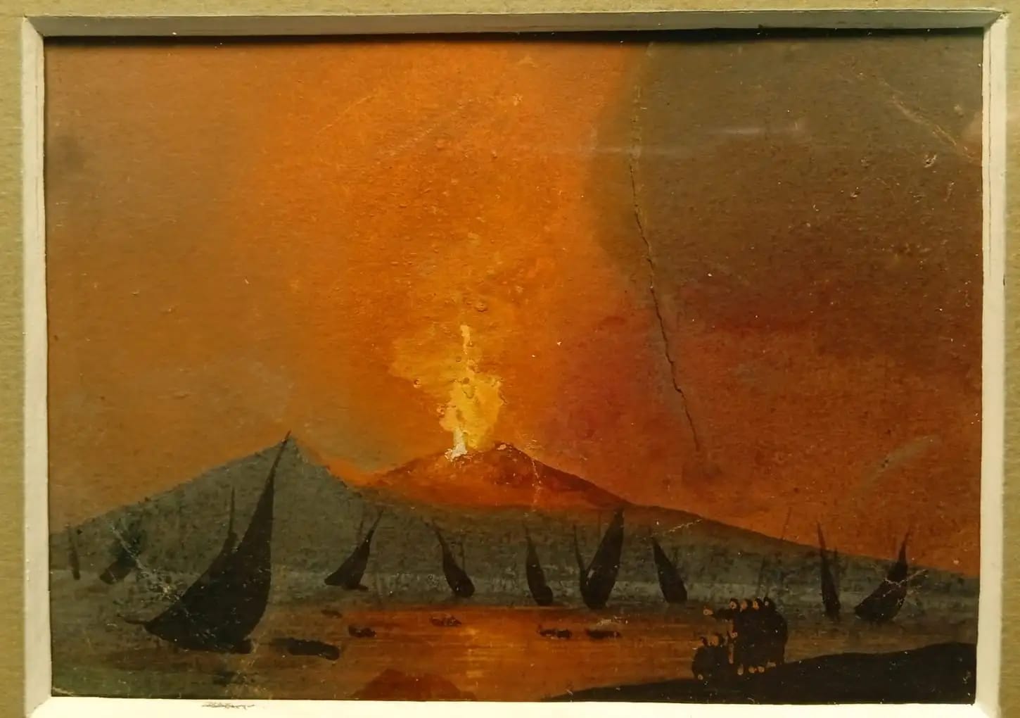 Eruption of Vesuvius, view from Santa Lucia Bay | Antiques Board