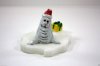 HOLIDAY DECORATION CANDLE SEAL WITH PRESENT WAX FIGURINE CHRISTMAS SANTA HAT.JPG