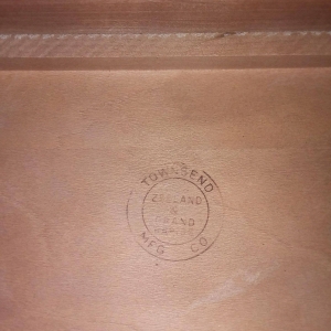 label on possible antique side table?