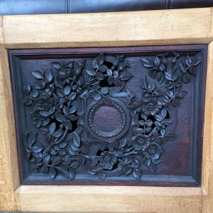 Framed oak carving