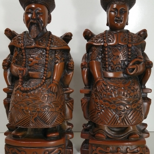 Chinese carved Stone Pair