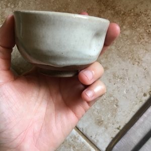 thumb imprint on chawan