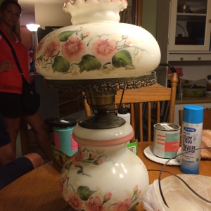 Hand painted "Diana" lamp