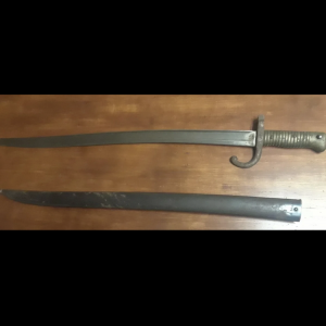 Civil war bayonet and scabbard