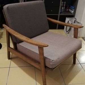 Bank chair reupholstered