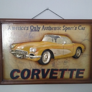 Wooden Corvette sign