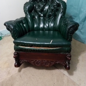 large hand carved rocker