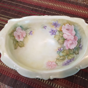 Need help on unmarked pottery, porcelain footed bowl