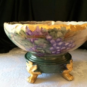 Limoges Punch Bowl on Plateau