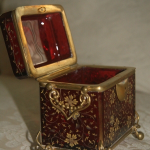 Moser Sugar Casket or Jewelry Box