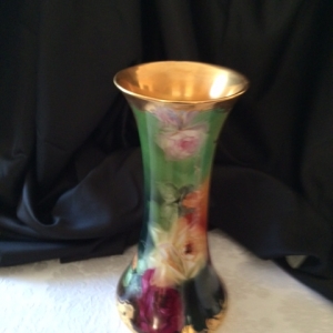 Pickard Roses Vase. Signed.