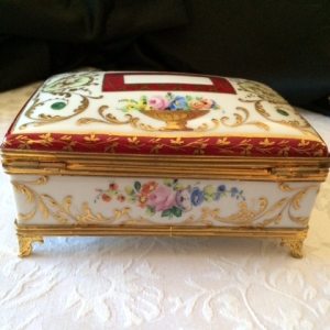 Le Tallec Handpainted Limoges Trinket Box. Signed.