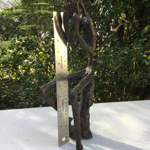 Bronze brutalist sculpture