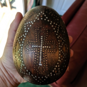 Wood Egg Front