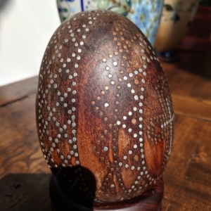 Wood Egg Left