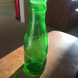 COLDWELL GREEN GLASS BOTTLE