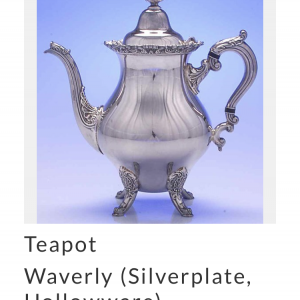 Waverly silver teapot