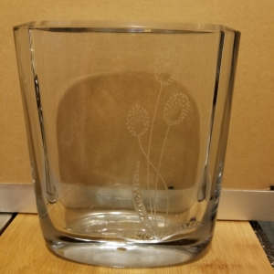 Crystal vase signed