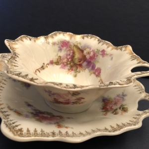 antique saucer and tea cup set