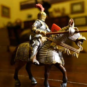 Christian soldier mounted