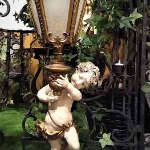 Francaise Cherub Post Lamp