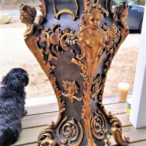 French Louis XV - Black Marble  Pedestal