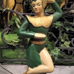 Romanelli? Asian Dancer Chalkware Lamp