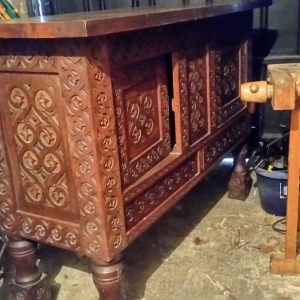 Oak carved cabinet