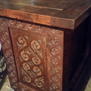 Oak carved cabinet