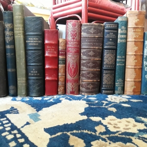 some old books. many Scandinavian