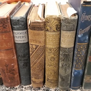 ornate Victorian books