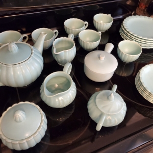 Blue teaset