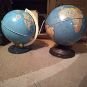 World globes from 40s