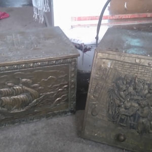 Brass coal boxes