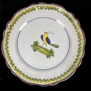 front of bread plate