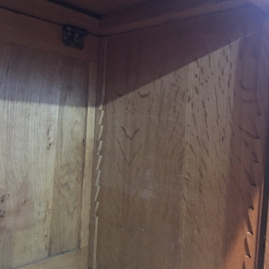 Inside cabinets