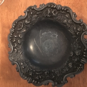 Japanese silver (?) dish