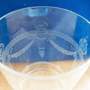 Etched design on tumbler