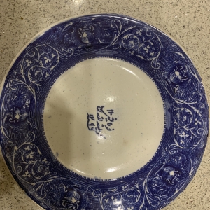 MEDICI PLATE WITE BLUE