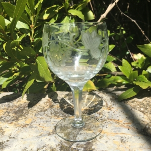 Antique Crystal Wine Glass