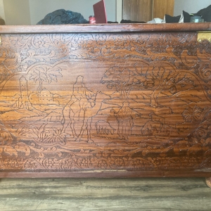 Vintage Hand Carved Chest Looking for info. on.