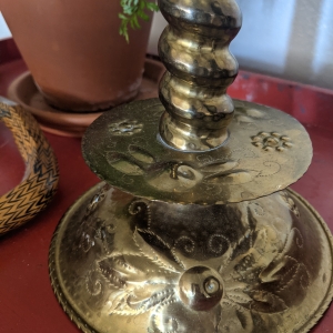 Brass candlestick holder