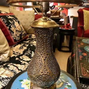 Pierced Brass Lamp