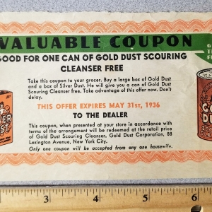 1936 Gold Dust coupon front