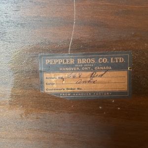 Pepplers Bed Label