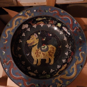 Chinese Cloisonne 24" Bowl